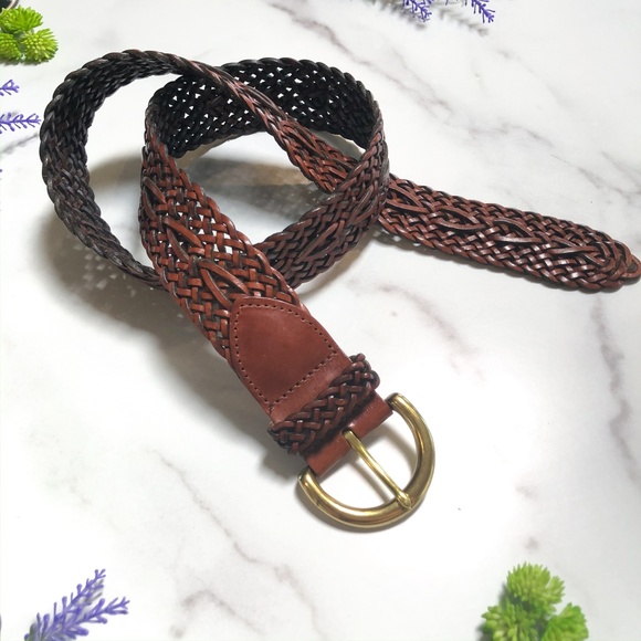 Coach brown leather braided belt 8541, size m - Picture 2 of 6